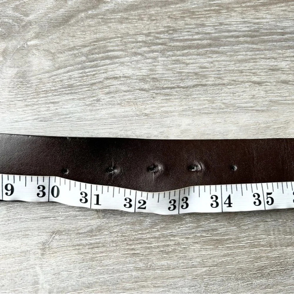 Vintage Jacob Jr Brown Leather  Rhinestones Floral Buckle Belt - Picture 13 of 14